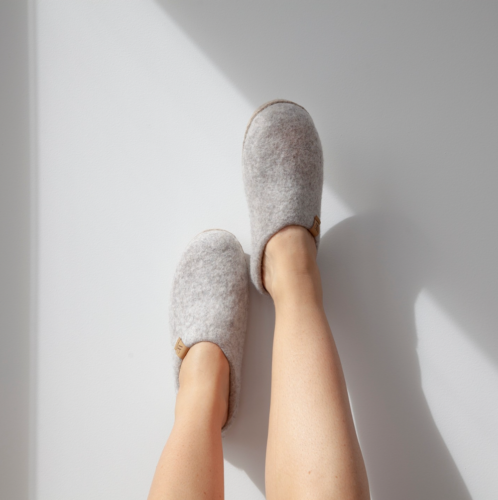 Woolfi Suffolk Slip-on slipper available from www.thecollectivenz.com