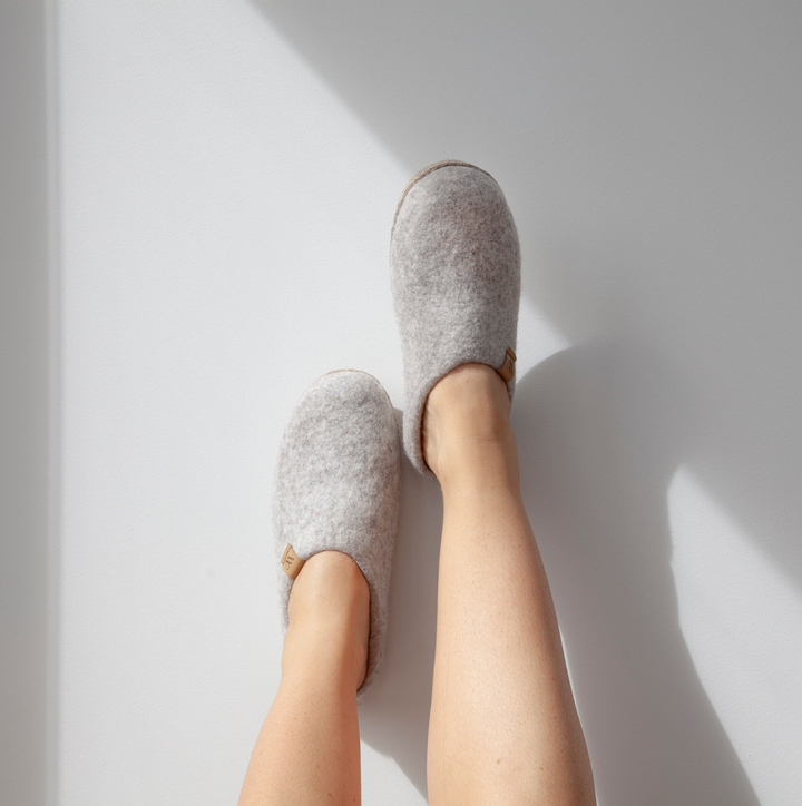 Woolfi Suffolk Slip-on slipper available from www.thecollectivenz.com