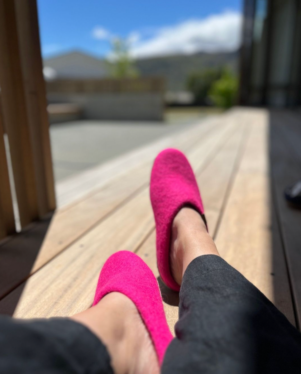 Woolfi Suffolk Slip-on slipper available from www.thecollectivenz.com