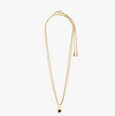 Act Necklace - Gold Plated - Black