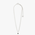 Act Necklace - Silver Plated - Black