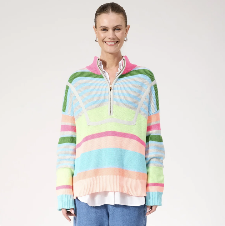 Alaska Stripe Jumper - Neon