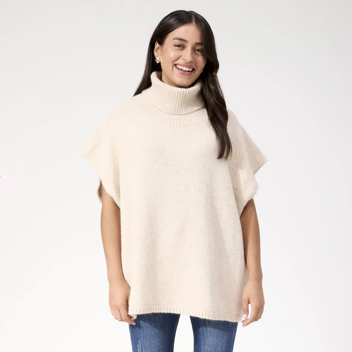Valenza Knit Poncho ONE SIZE - Natural