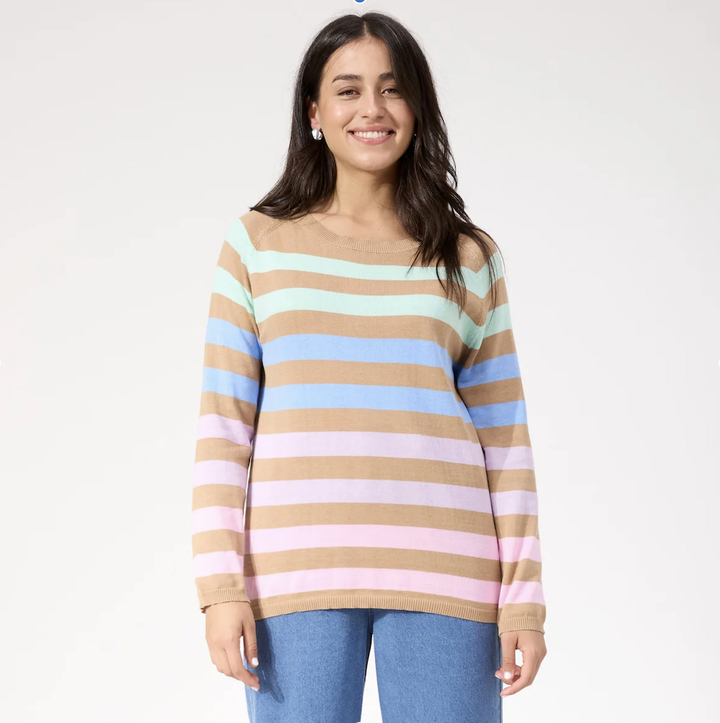 Vermont Stripe Jumper - Tan