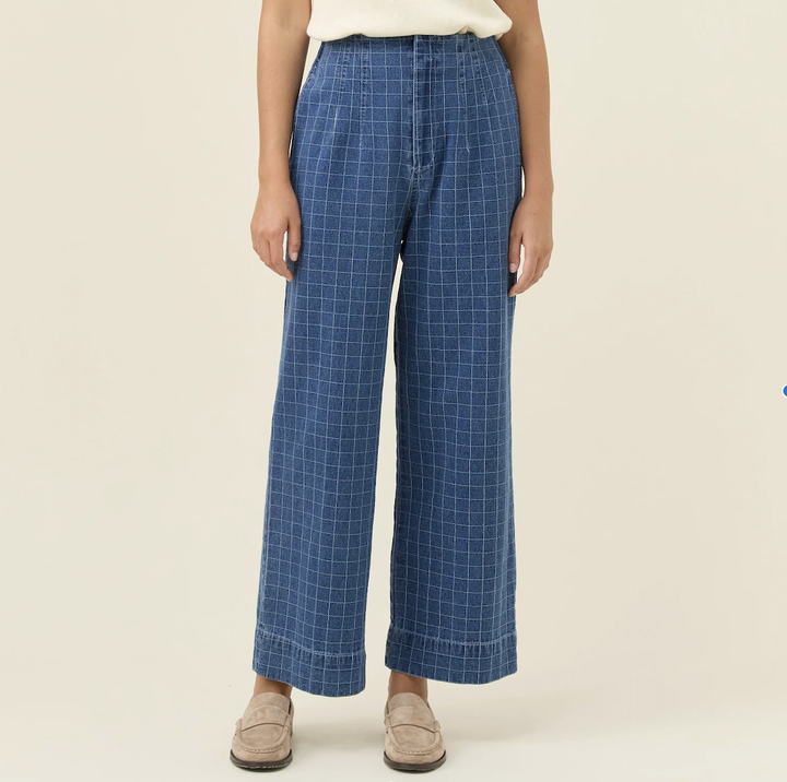 Sloane Denim Pant - Check