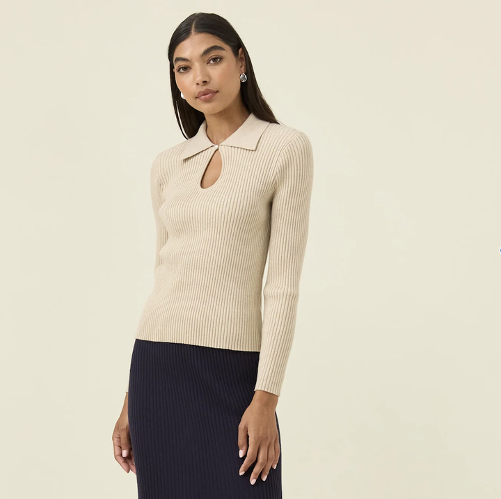 Nell Knit Top - Stone