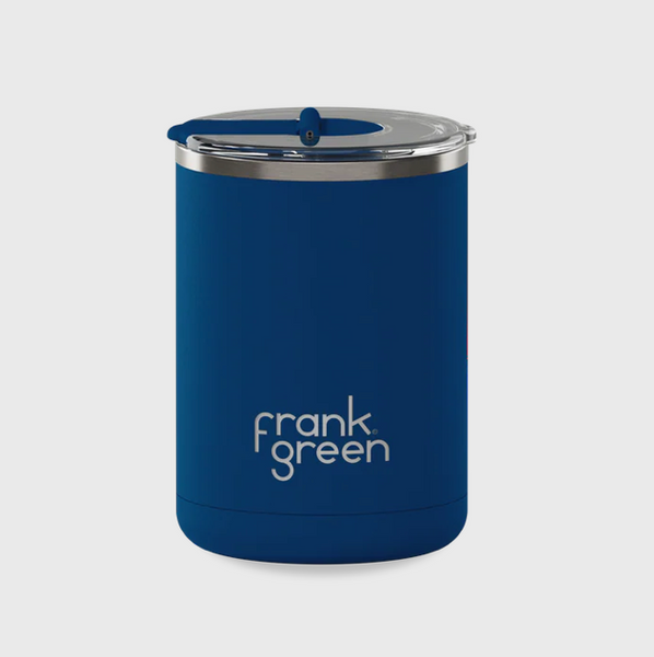 12oz Ceramic Coffee Cup with Hinged Lid - Deep Ocean