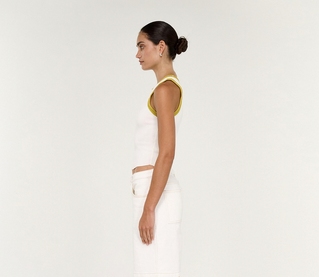 Noemi Contrast Knit Tank | Staple The Label