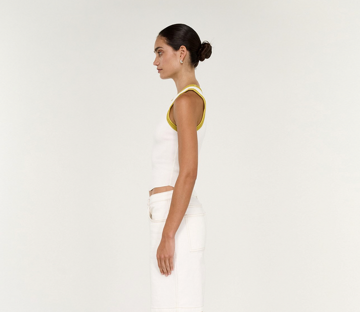 Noemi Contrast Knit Tank | Staple The Label