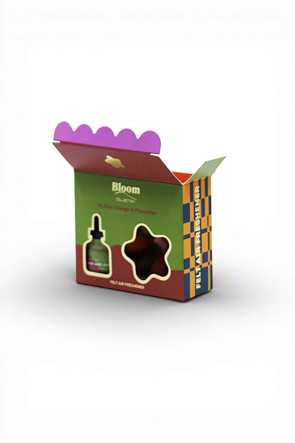 Bloom Collection - Orange & Pistachio Felt Air Freshener