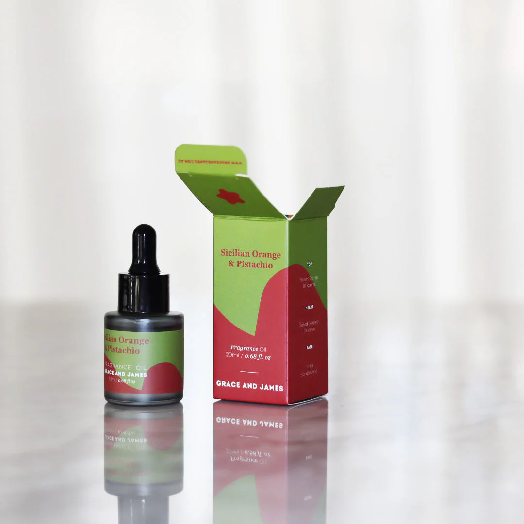 Bloom Collection - Orange & Pistachio Felt Air Freshener