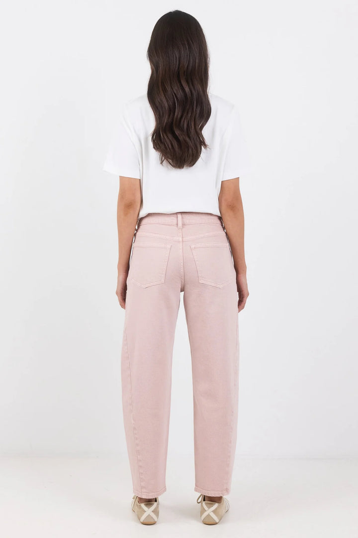 Idolise Pale Pink Barrel Leg Jeans | Among the Brave