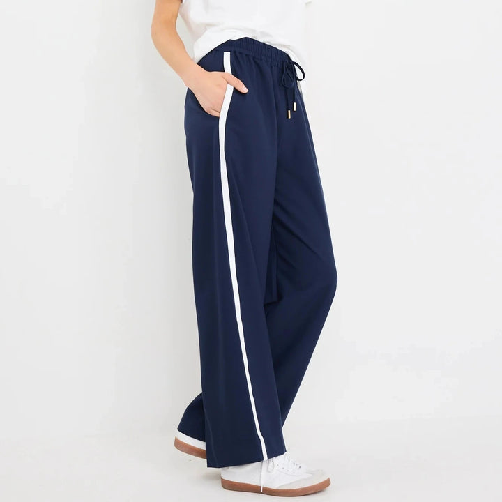 Townie Blue Side Stripe Elastic Waist Pants