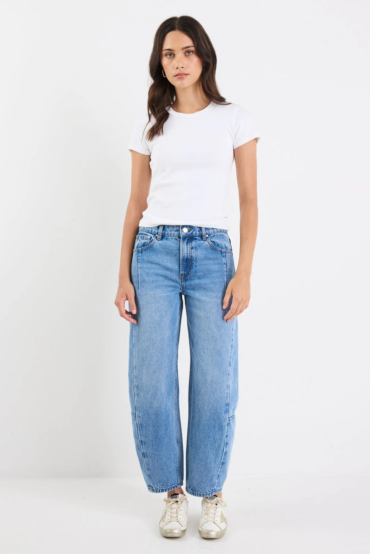 Graduate 90s Blue Non Stretch Barrel Jeans