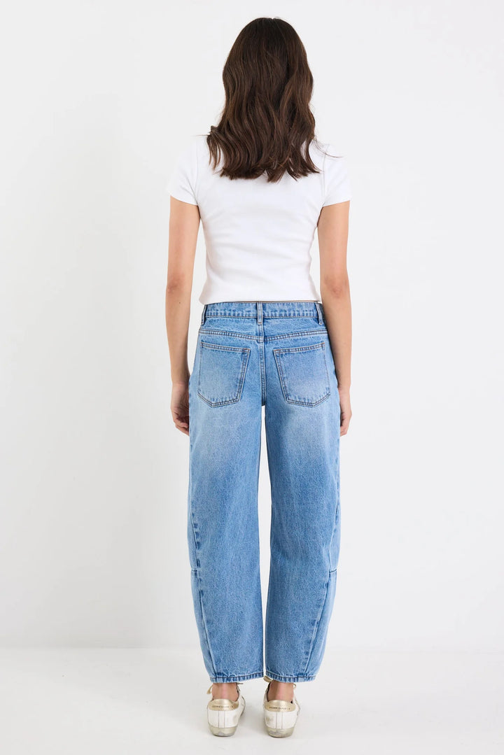 Graduate 90s Blue Non Stretch Barrel Jeans