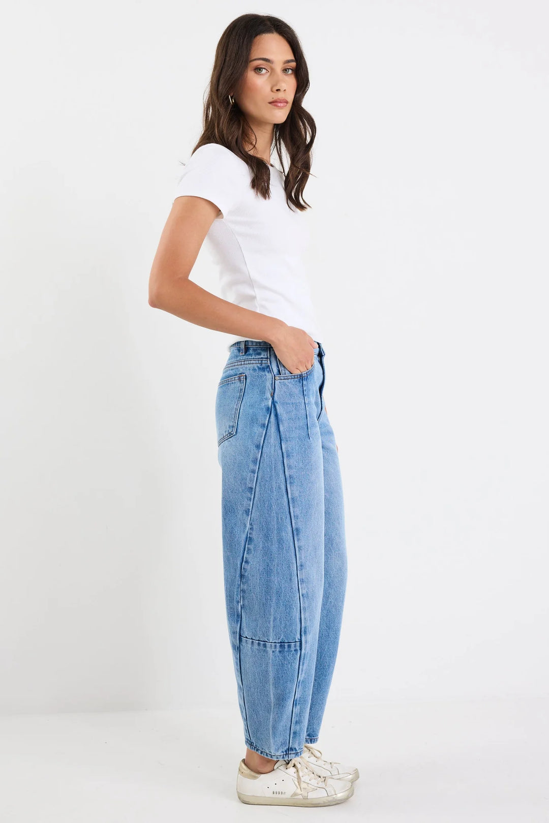 Graduate 90s Blue Non Stretch Barrel Jeans