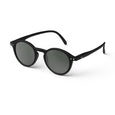 Black round sunglasses on a white background