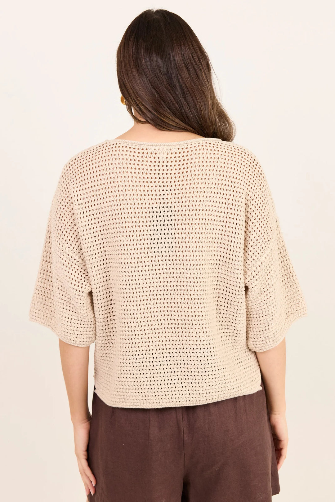 Sunrise String SS Crochet Knit Top | Re:Union