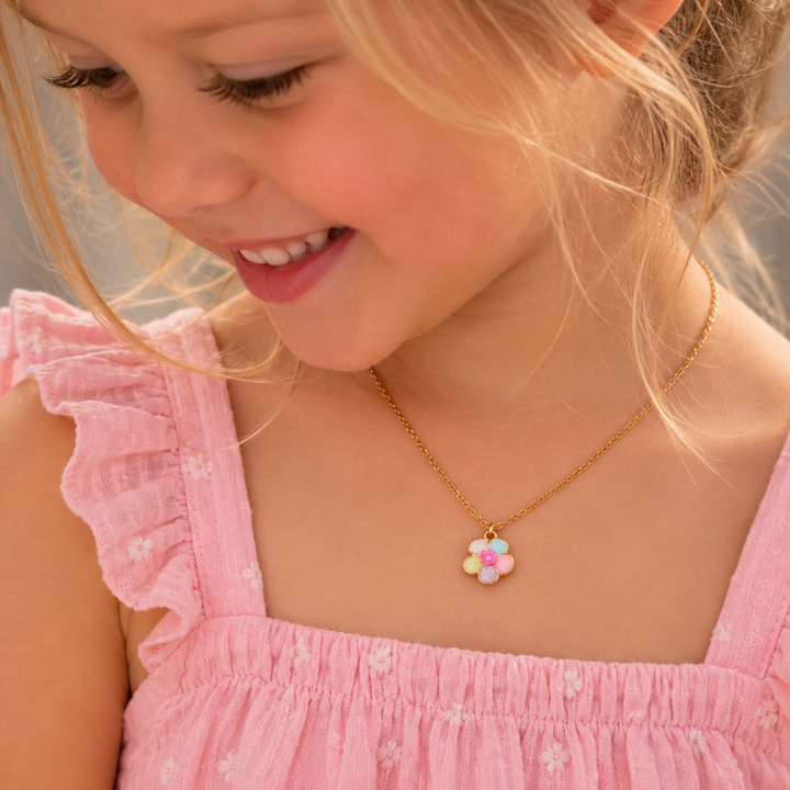 Rainbow Daisy Kids Necklace | Collective Kids