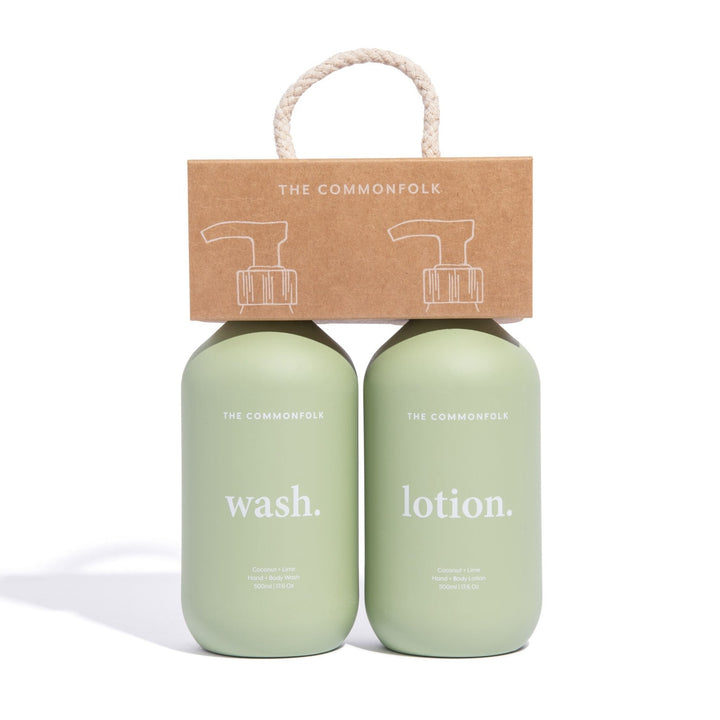 The Commonfolk wash + lotion set available from www.thecollectivenz.com
