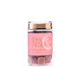 Jar of 'Cocktail Blush' gummy bears with a pink label on a white background