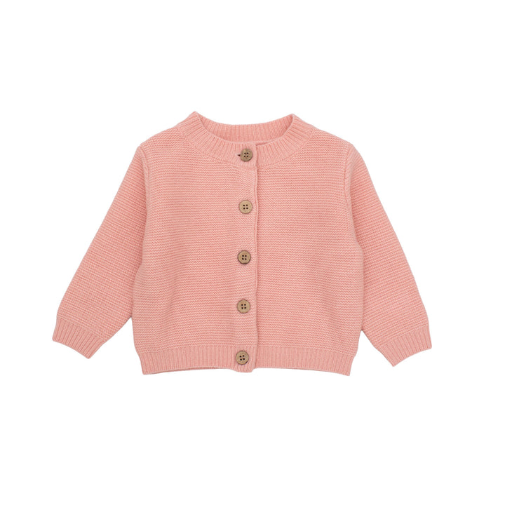 100% Wool Cardigan - Carnation