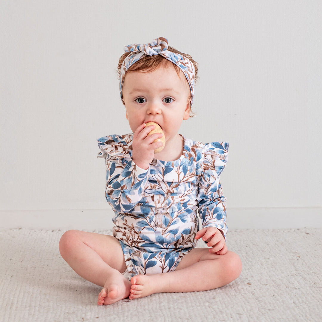 Eden Long Sleeve Flutter Bodysuit
