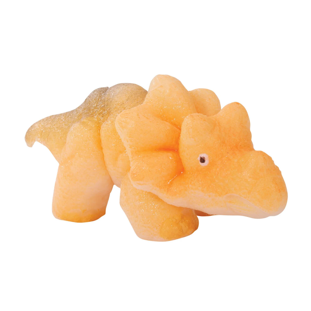 Toy dinosaur figure on a white background