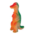 Colorful dinosaur toy figure on a white background