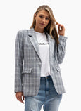 The Others blue check blazer available from www.thecollectivenz.com