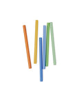 Set of colorful straws on a white background