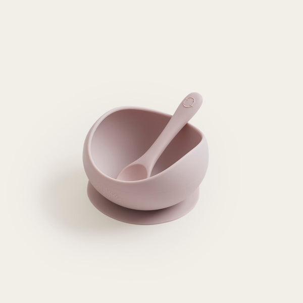 Tiny Table silicone suction bowl + spoon available from www.thecollectivenz.com