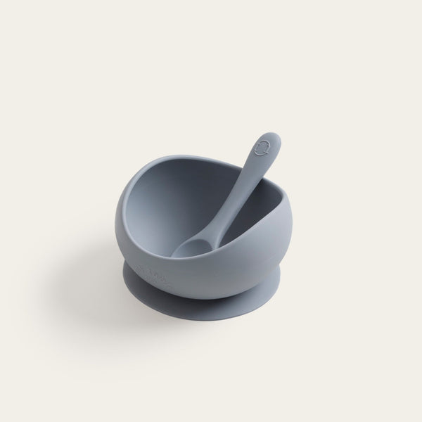 Tiny Table silicone suction bowl + spoon available from www.thecollectivenz.com