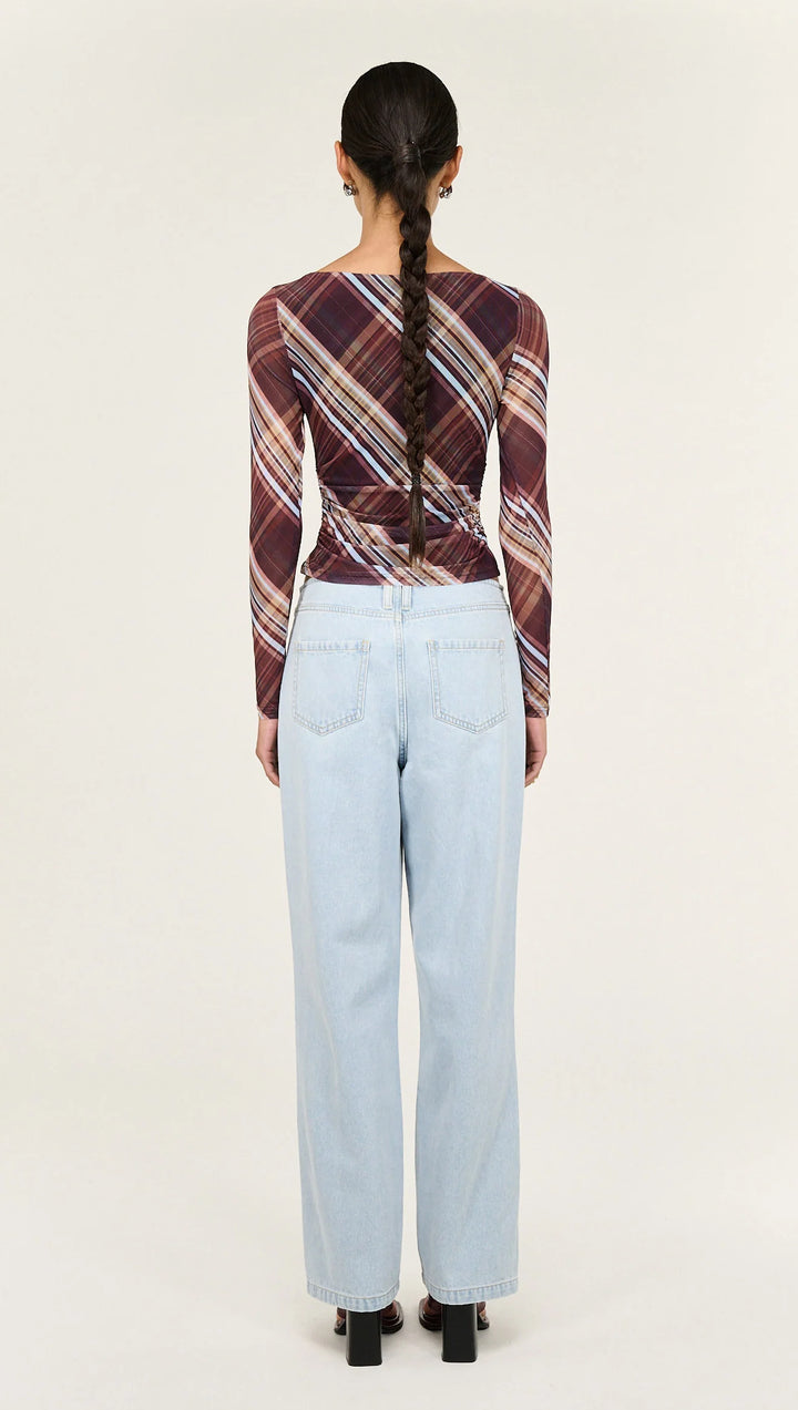 Arles Mesh Top - Check