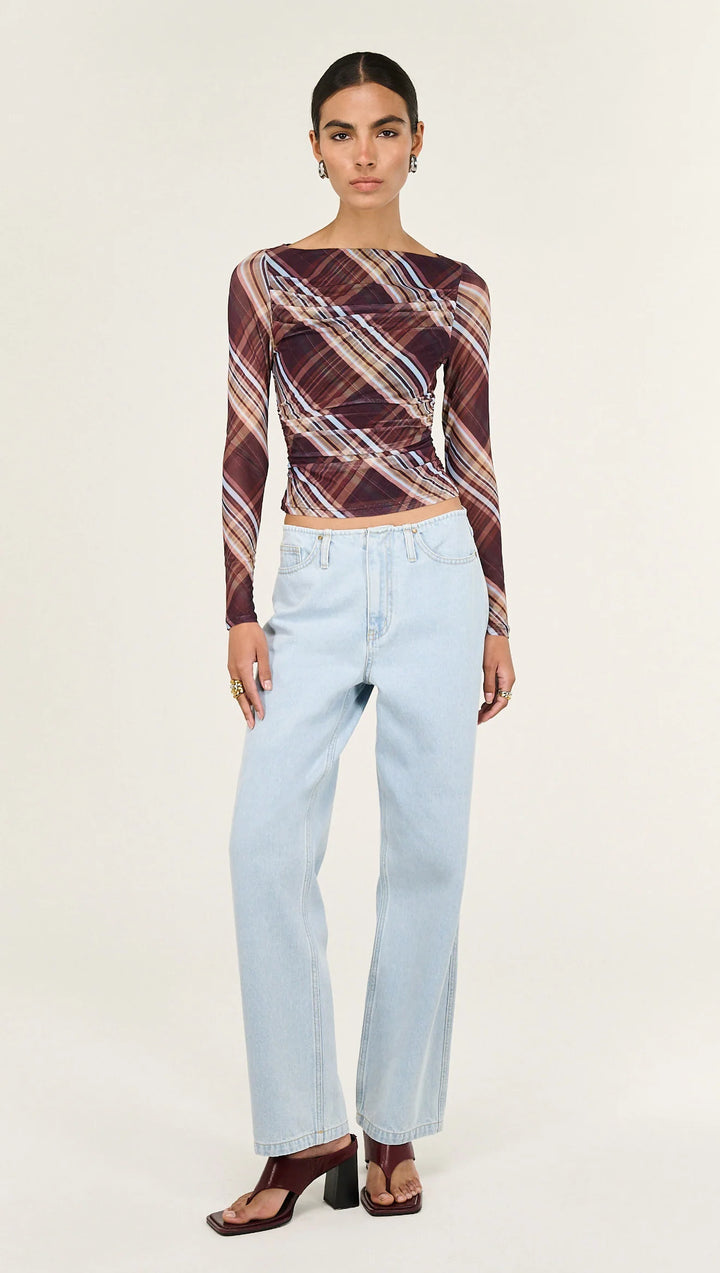 Arles Mesh Top - Check