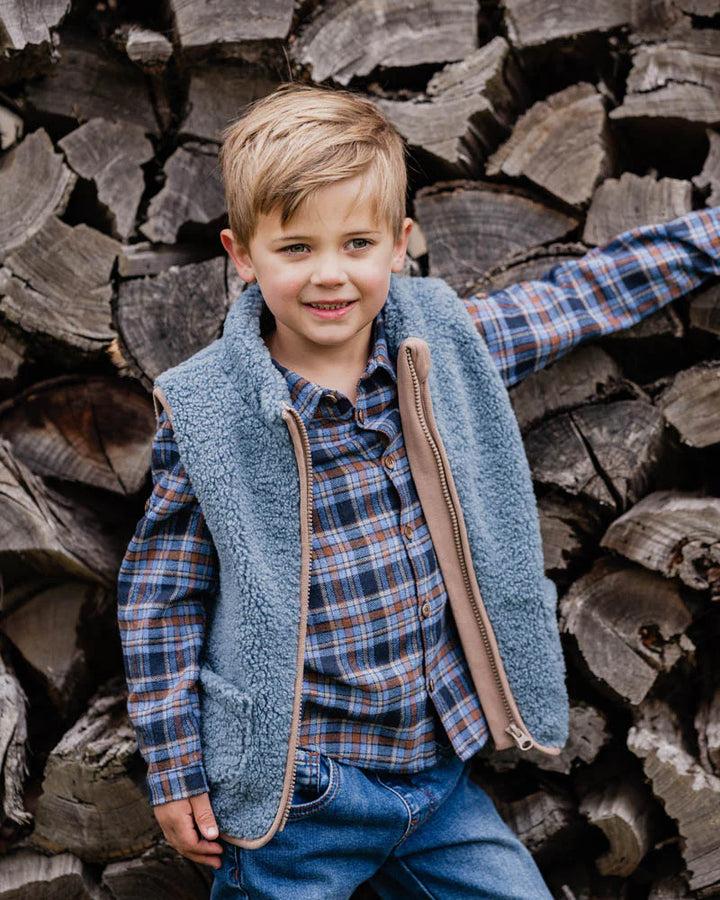 Blue Sherpa Vest