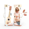 Ukulele packaging with a child playing ukulele on a white background
