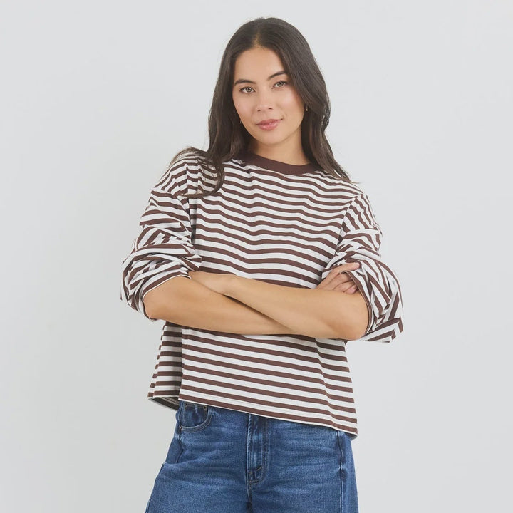 Unite Chocolate Stripe L/S Tee