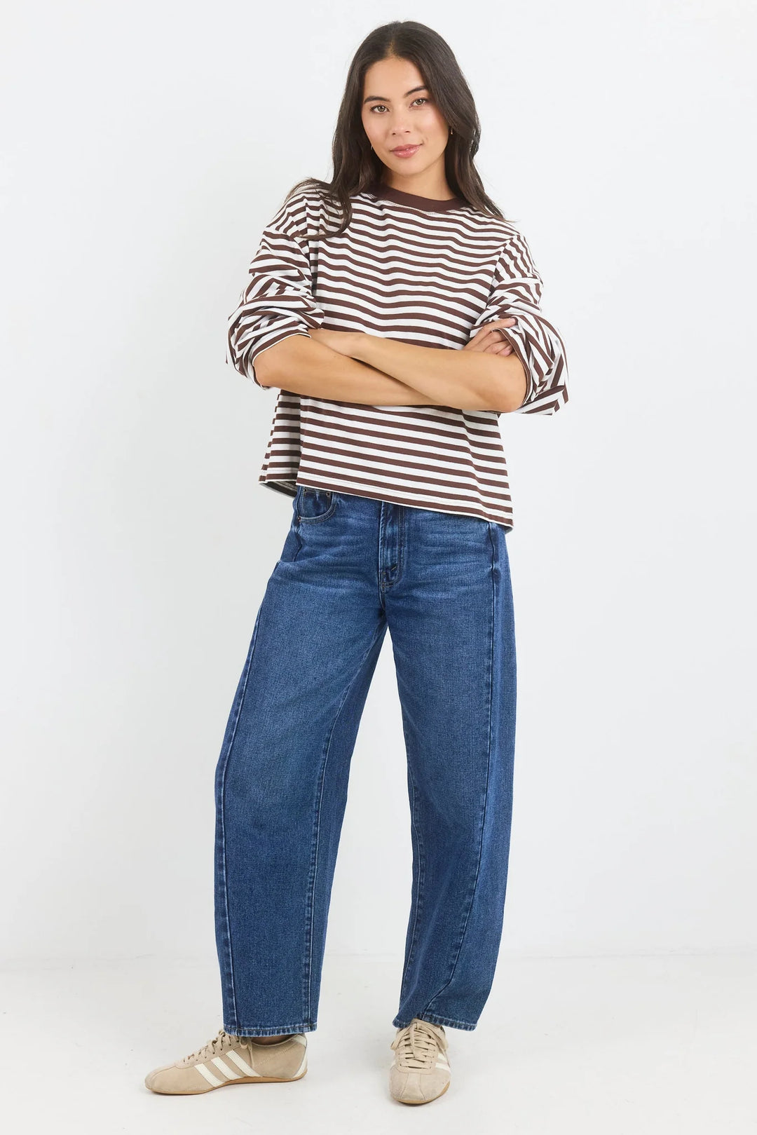 Unite Chocolate Stripe L/S Tee