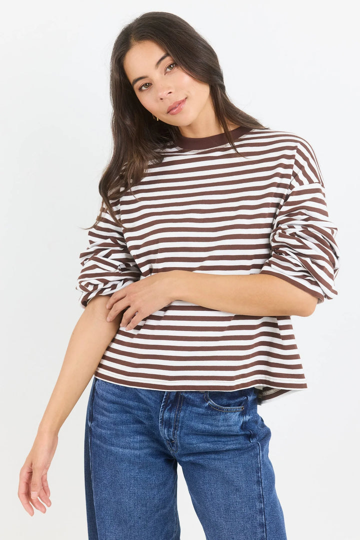 Unite Chocolate Stripe L/S Tee