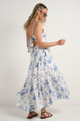 The fabulous Universe maxi dress. The delicate porcelain print, the tiered skirt and lace inserts offers a flattering look and fit. Available from www.thecollectivenz.com