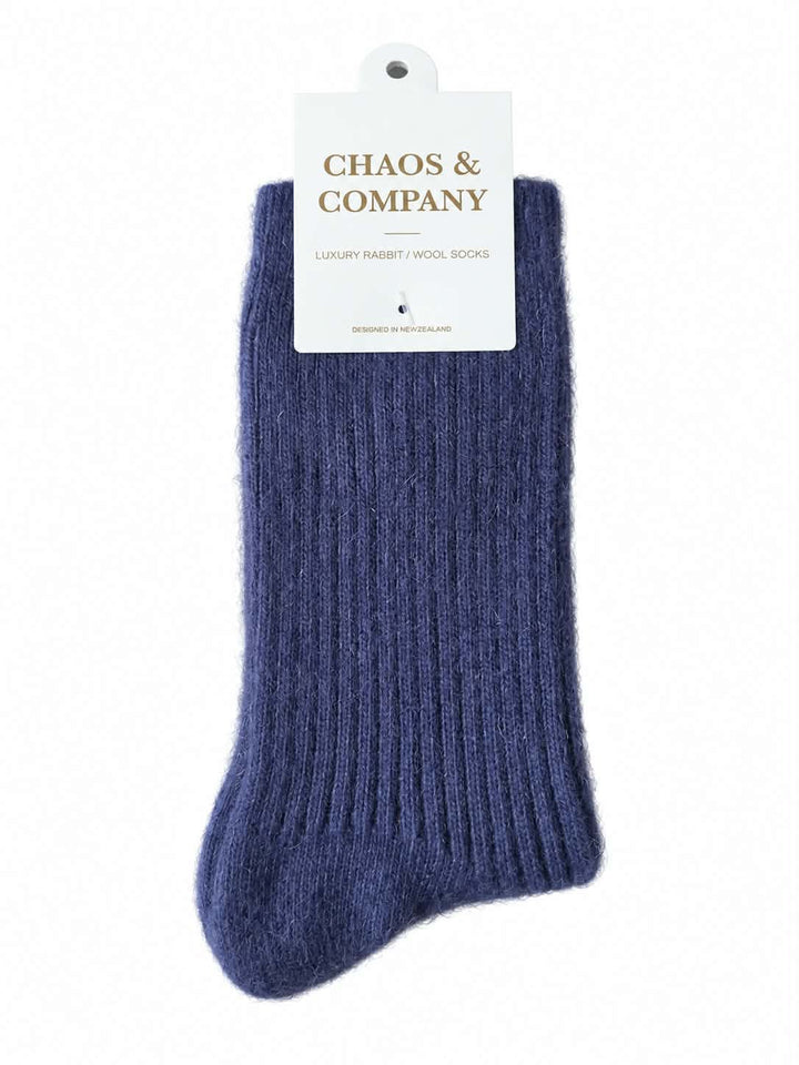 Charcoal luxury rabbit/wool sock | Chaos & Company
