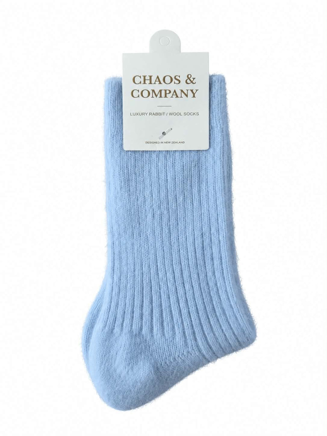Powder Blue luxury rabbit/wool sock | Chaos & Company