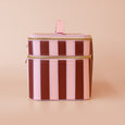 Burgundy Stripe Vanity Case - 'The Classic'