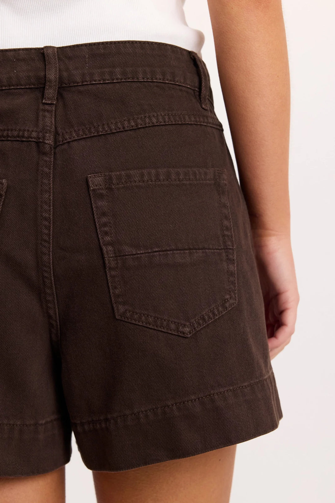Kindly Dark Chocolate Pocket Denim Short |Ivy + Jack