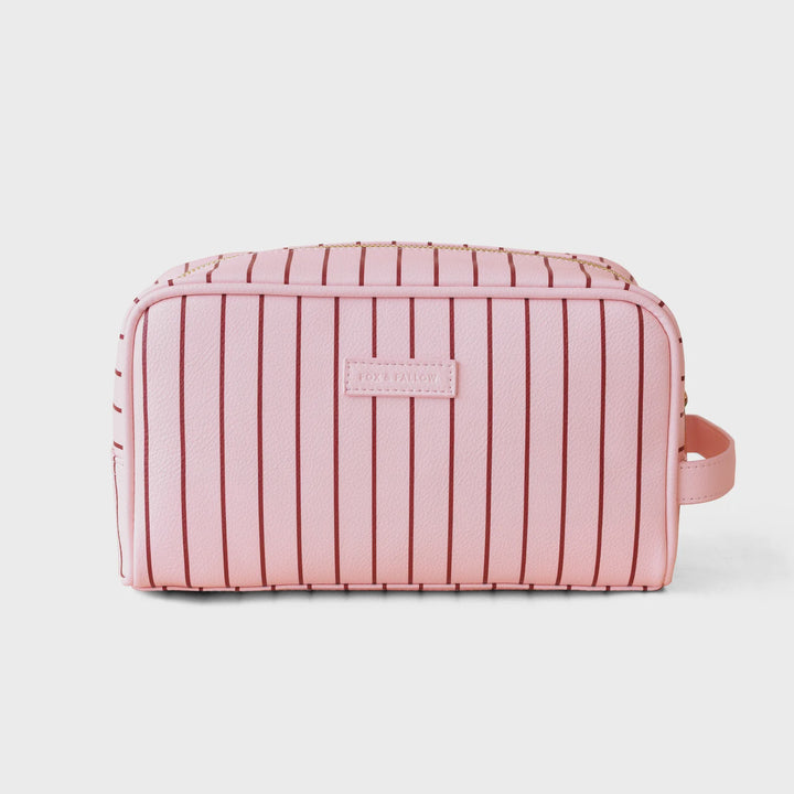 Rosé Pinstripe Wash Bag