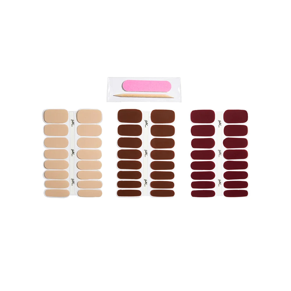 Express Gel polish | Latte, Mocha, Wine | Selfie nails