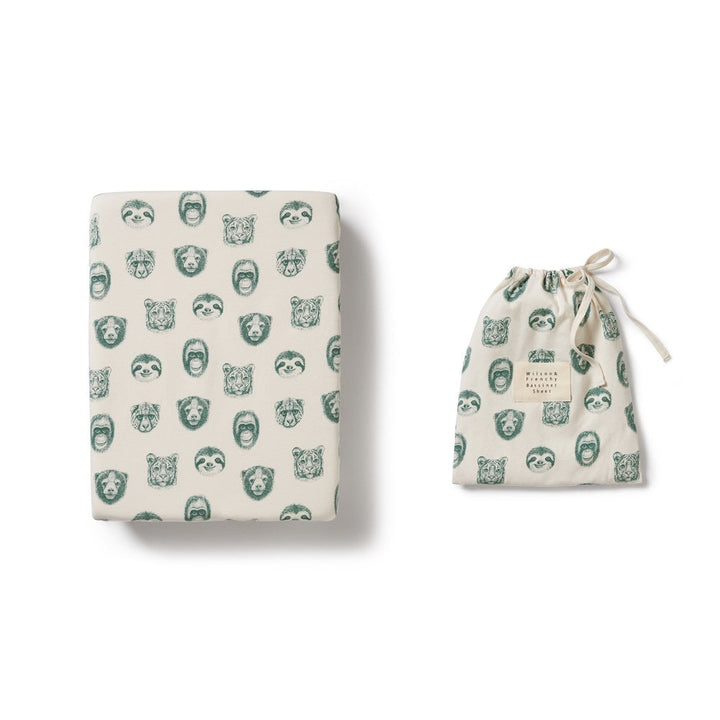 Wilson & Frenchy hello jungle bassinet sheet set available from www.thecollectivenz.com