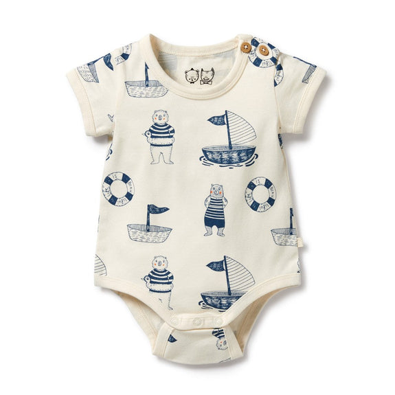 Wilson & Frenchy nautical bear bodysuit available from www.thecollectivenz.com