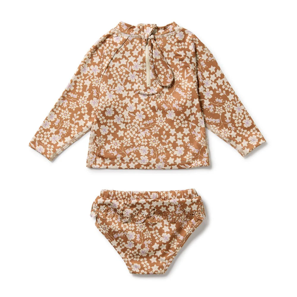 Hazel Floral Cutwork Rashie Swimset